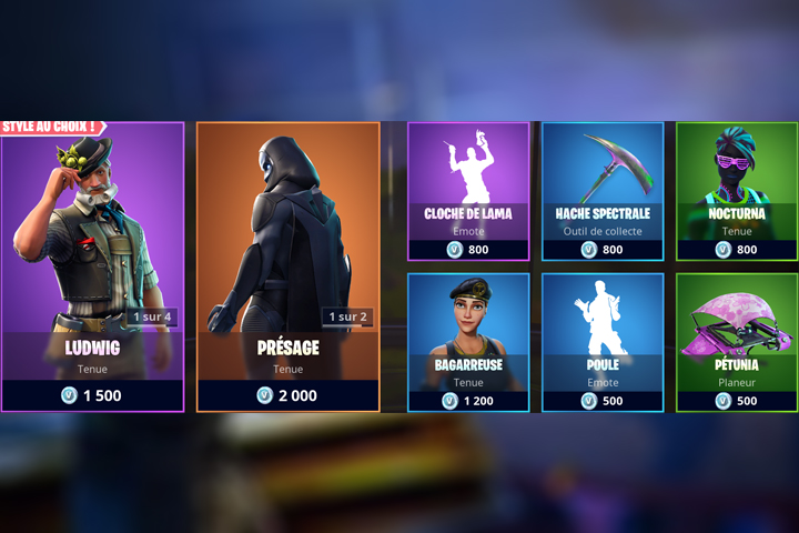 Boutique Fortnite 30 octobre